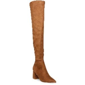 Steve Madden over the knee cognac suede boot